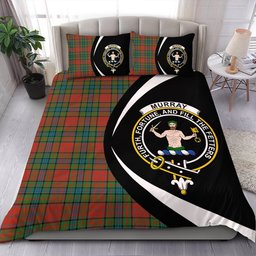ScotsTee Shop Scottish Murray of Atholl Red Dress (Murray of Atholl; Red Dress) Ancient Clan Badge Tartan Bedding Set Circle Style