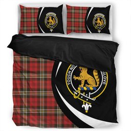 ScotsTee Shop Scottish MacPherson of Cluny Red Weathered Clan Badge Tartan Bedding Set Circle Style