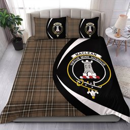 ScotsTee Shop Scottish MacLean of Duart Hunting (Vestiarium Scoticum) Weathered Clan Badge Tartan Bedding Set Circle Style