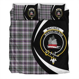 ScotsTee Shop Scottish MacNeil of Barra (MacNeil MacNeill) Paton Dress Weathered Clan Badge Tartan Bedding Set Circle Style