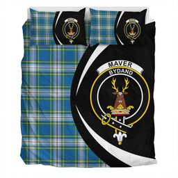 ScotsTee Shop Scottish Maver Dress Ancient Clan Badge Tartan Bedding Set Circle Style