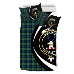 ScotsTee Shop Scottish Sempill (Semple) Modern Clan Badge Tartan Bedding Set Circle Style
