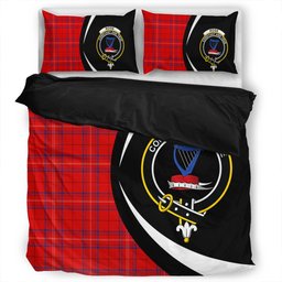 ScotsTee Shop Scottish Rose of Kilravock Modern Clan Badge Tartan Bedding Set Circle Style