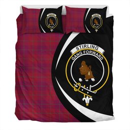 ScotsTee Shop Scottish Stirling of Keir Modern Clan Badge Tartan Bedding Set Circle Style