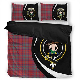 ScotsTee Shop Scottish Shaw of Tordarroch Weathered Clan Badge Tartan Bedding Set Circle Style
