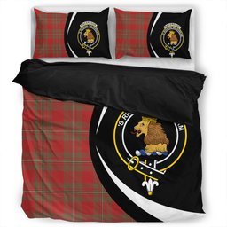 ScotsTee Shop Scottish MacGregor of Cardney (Gregor of Cardney) Weathered Clan Badge Tartan Bedding Set Circle Style