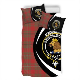 ScotsTee Shop Scottish MacGregor of Cardney (Gregor of Cardney) Weathered Clan Badge Tartan Bedding Set Circle Style