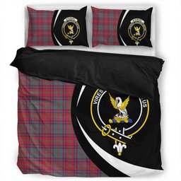 ScotsTee Shop Scottish Stewart of Killiecrankie Weathered Clan Badge Tartan Bedding Set Circle Style