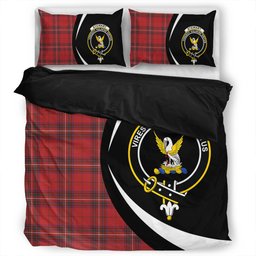 ScotsTee Shop Scottish Stewart of Rothesay Weathered Clan Badge Tartan Bedding Set Circle Style