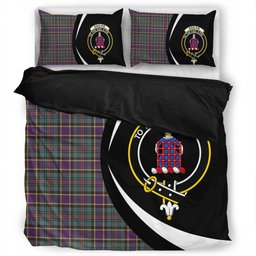 ScotsTee Shop Scottish Ogilvie of Inverarity (Wilson) Weathered Clan Badge Tartan Bedding Set Circle Style
