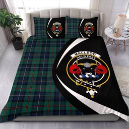 ScotsTee Shop Scottish MacLeod of Assynt Modern Clan Badge Tartan Bedding Set Circle Style
