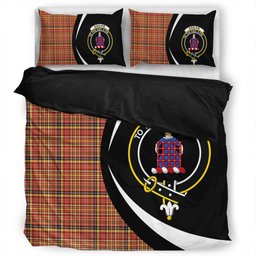 ScotsTee Shop Scottish Ogilvie of Strathallan Ancient Clan Badge Tartan Bedding Set Circle Style
