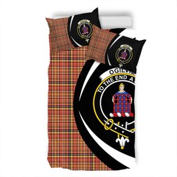 ScotsTee Shop Scottish Ogilvie of Strathallan Ancient Clan Badge Tartan Bedding Set Circle Style