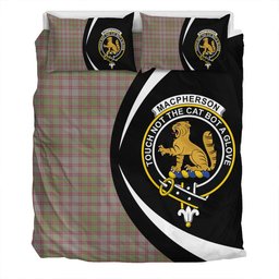 ScotsTee Shop Scottish MacPherson of Glentruim Weathered Clan Badge Tartan Bedding Set Circle Style