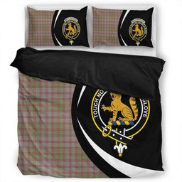 ScotsTee Shop Scottish MacPherson of Glentruim Weathered Clan Badge Tartan Bedding Set Circle Style