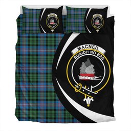 ScotsTee Shop Scottish MacNeil of Colonsay (MacNeil of Barra of Colonsay) (Highland Society of London) Ancient Clan Badge Tartan Bedding Set Circle Style