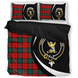 ScotsTee Shop Scottish Stewart of Atholl Modern Clan Badge Tartan Bedding Set Circle Style