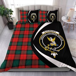 ScotsTee Shop Scottish Stewart of Atholl Modern Clan Badge Tartan Bedding Set Circle Style
