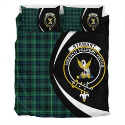 ScotsTee Shop Scottish Stewart Hunting Modern Clan Badge Tartan Bedding Set Circle Style