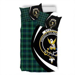 ScotsTee Shop Scottish Stewart Hunting Modern Clan Badge Tartan Bedding Set Circle Style