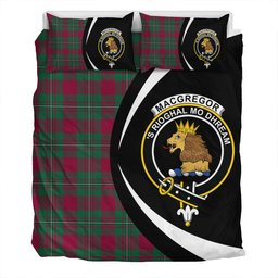 ScotsTee Shop Scottish MacGregor of Cardney (Gregor of Cardney) Modern Clan Badge Tartan Bedding Set Circle Style