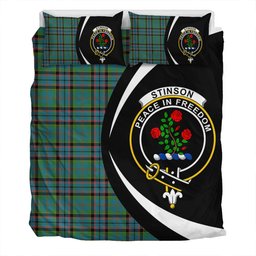 ScotsTee Shop Scottish Stinson (Stephenson Stevenson) Ancient Clan Badge Tartan Bedding Set Circle Style