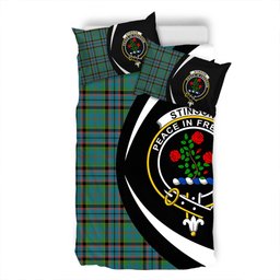 ScotsTee Shop Scottish Stinson (Stephenson Stevenson) Ancient Clan Badge Tartan Bedding Set Circle Style