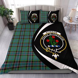 ScotsTee Shop Scottish Stinson (Stephenson Stevenson) Ancient Clan Badge Tartan Bedding Set Circle Style