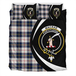 ScotsTee Shop Scottish MacRae of Conchra Modern Clan Badge Tartan Bedding Set Circle Style