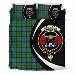 ScotsTee Shop Scottish MacLeod of Assynt Ancient Clan Badge Tartan Bedding Set Circle Style