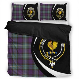 ScotsTee Shop Scottish Sinclair of Ulster Weathered Clan Badge Tartan Bedding Set Circle Style