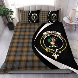 ScotsTee Shop Scottish Watson (Wate Watt) Weathered Clan Badge Tartan Bedding Set Circle Style
