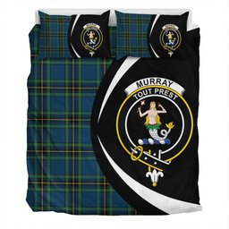 ScotsTee Shop Scottish Murray of Elibank Modern Clan Badge Tartan Bedding Set Circle Style