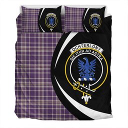 ScotsTee Shop Scottish Ochterlony (Auchterlony) Weathered Clan Badge Tartan Bedding Set Circle Style