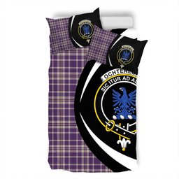 ScotsTee Shop Scottish Ochterlony (Auchterlony) Weathered Clan Badge Tartan Bedding Set Circle Style