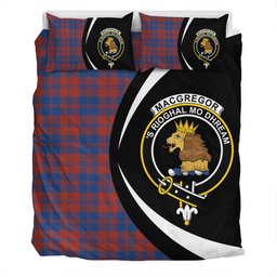 ScotsTee Shop Scottish MacGregor of Glengyle (Gregor of Deeside) Modern Clan Badge Tartan Bedding Set Circle Style