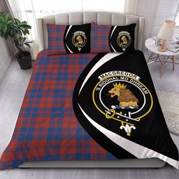 ScotsTee Shop Scottish MacGregor of Glengyle (Gregor of Deeside) Modern Clan Badge Tartan Bedding Set Circle Style