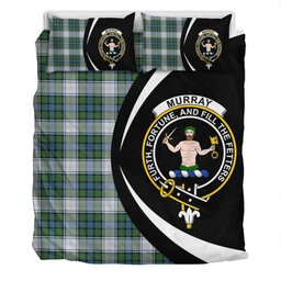 ScotsTee Shop Scottish Murray of Atholl Dress (Murray Dress) Ancient Clan Badge Tartan Bedding Set Circle Style