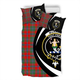 ScotsTee Shop Scottish Murray of Abercairney Modern Clan Badge Tartan Bedding Set Circle Style