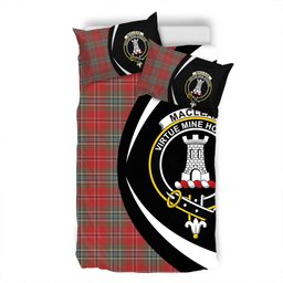 ScotsTee Shop Scottish MacLean of Duart Weathered Clan Badge Tartan Bedding Set Circle Style