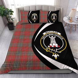 ScotsTee Shop Scottish MacLean of Duart Weathered Clan Badge Tartan Bedding Set Circle Style