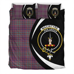 ScotsTee Shop Scottish MacIntyre of Glenorchy Weathered Clan Badge Tartan Bedding Set Circle Style