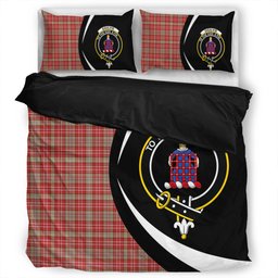ScotsTee Shop Scottish Ogilvie Weathered Clan Badge Tartan Bedding Set Circle Style