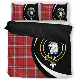 ScotsTee Shop Scottish Ramsay Angus & Mearns Weathered Clan Badge Tartan Bedding Set Circle Style