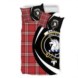 ScotsTee Shop Scottish Ramsay Angus & Mearns Weathered Clan Badge Tartan Bedding Set Circle Style
