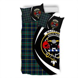 ScotsTee Shop Scottish MacLeod of Harris (MacLeod Hunting) Modern Clan Badge Tartan Bedding Set Circle Style