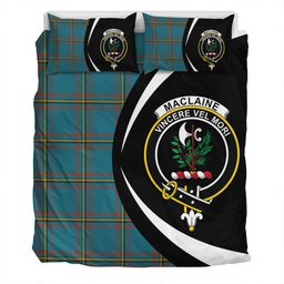 ScotsTee Shop Scottish MacLaine of LochBuie Hunting (MacLaine) Ancient Clan Badge Tartan Bedding Set Circle Style