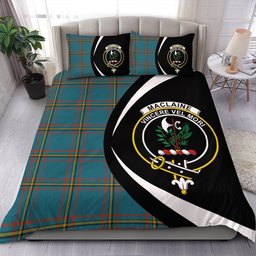 ScotsTee Shop Scottish MacLaine of LochBuie Hunting (MacLaine) Ancient Clan Badge Tartan Bedding Set Circle Style