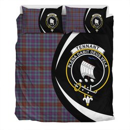 ScotsTee Shop Scottish Tennant Yules Weathered Clan Badge Tartan Bedding Set Circle Style