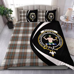 ScotsTee Shop Scottish Murray of Atholl Dress (Murray Dress) Weathered Clan Badge Tartan Bedding Set Circle Style